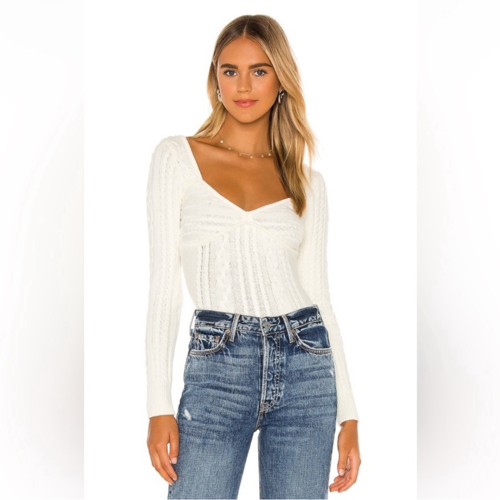 MAJORELLE Fallone Sweater in Cream